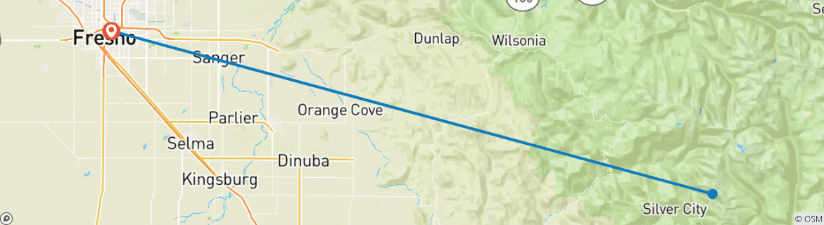 Map of High Sierra and the Western Divide