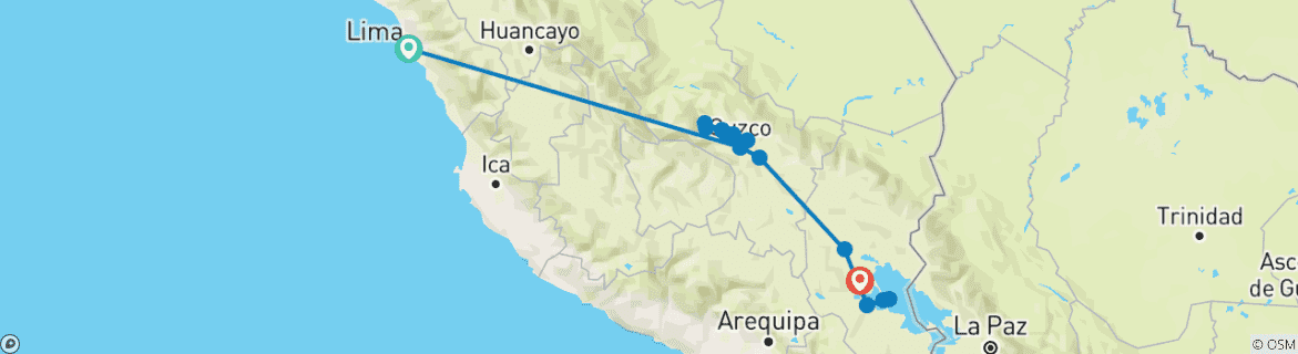 Imagen de un mapa que muestra la ruta del circuito