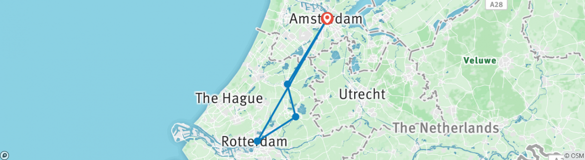 Map of Through authentic Holland (port-to-port cruise)