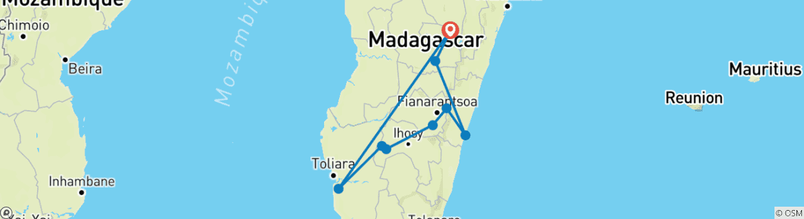 Map of The South destination kaleidoscope discovery