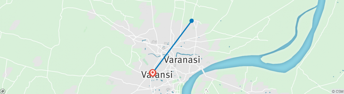 Map of 3 Days Varanasi Tour With Sarnath - Highly recommended