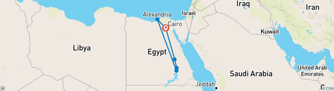 Map of Pharaohs Adventure 10 Days