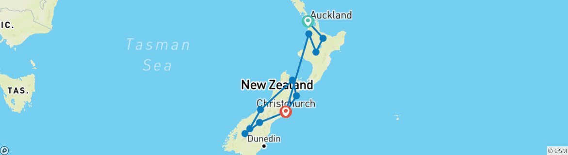 Map of New Zealand Multisport