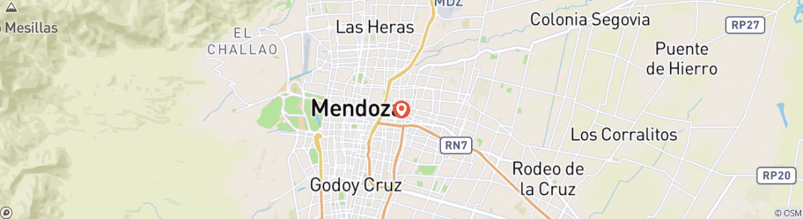 Map of 4-Day Mendoza Tour