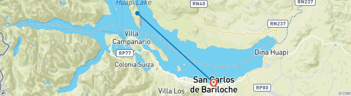 Map of 4-Day Bariloche Tour