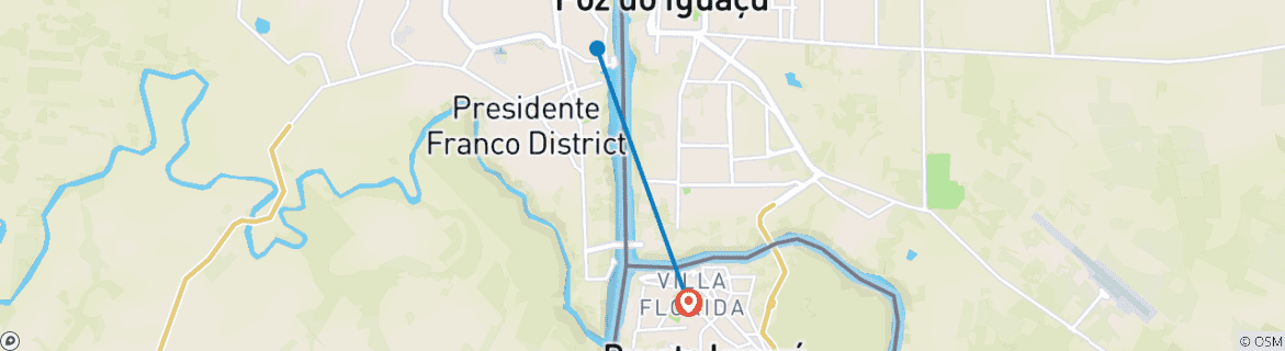 Map of 3-Day Iguazu Luxury Tour