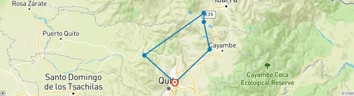 Imagen de un mapa que muestra la ruta del circuito