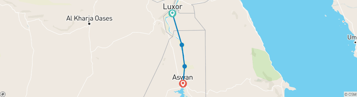 Foto van een kaart met de route van de rondreis