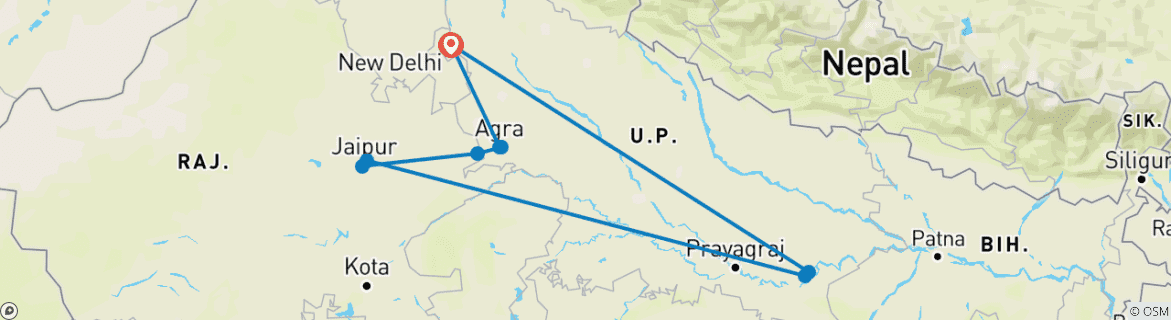 Imagen de un mapa que muestra la ruta del circuito
