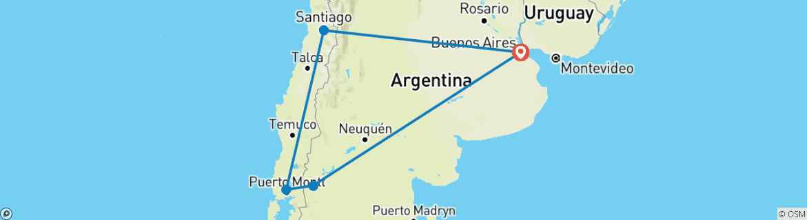Imagen de un mapa que muestra la ruta del circuito