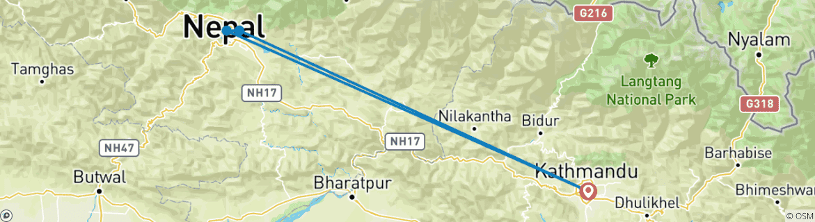 Imagen de un mapa que muestra la ruta del circuito