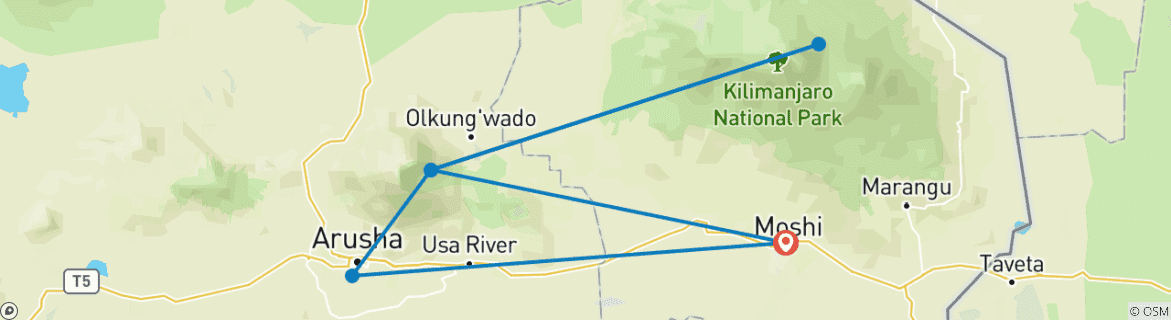 Imagen de un mapa que muestra la ruta del circuito