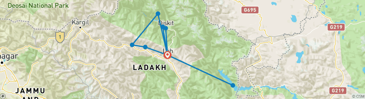 Karte von Inspirierendes Ladakh