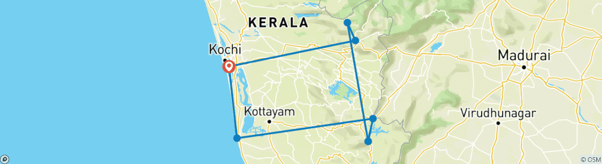 Karte von Entspannendes Kerala