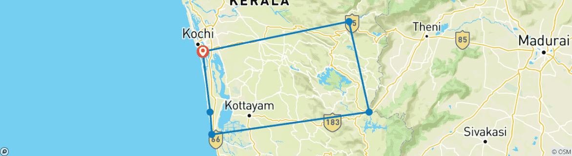 Imagen de un mapa que muestra la ruta del circuito