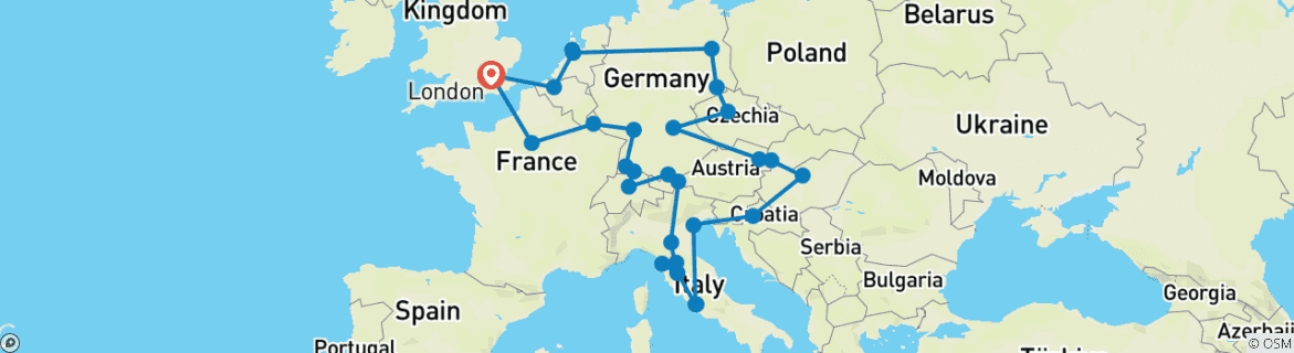 Imagen de un mapa que muestra la ruta del circuito