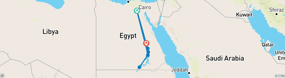 Map of Adventure Ancient Egypt - 7 Day