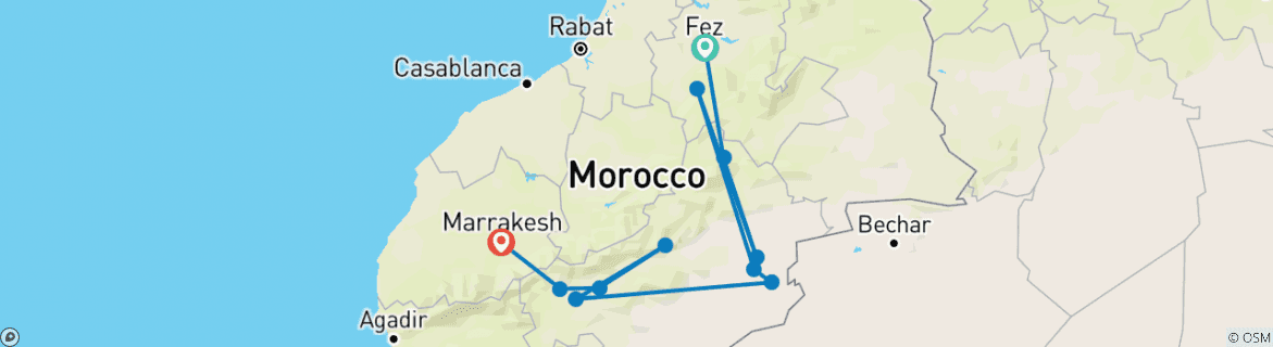 Imagen de un mapa que muestra la ruta del circuito