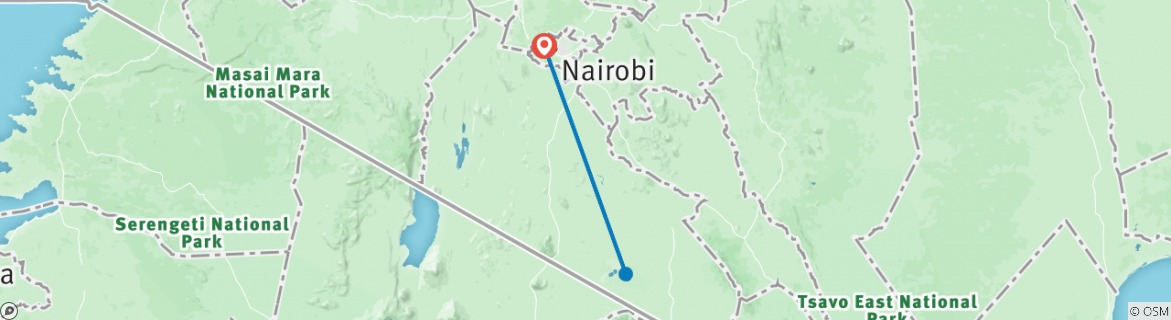 Map of Amboseli Luxury Game Safari – 3 Days