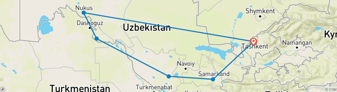 Imagen de un mapa que muestra la ruta del circuito