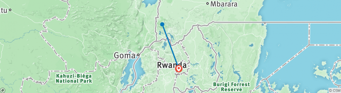 Map of 3Days Bwindi Mountain Gorilla Trekking Uganda Experience