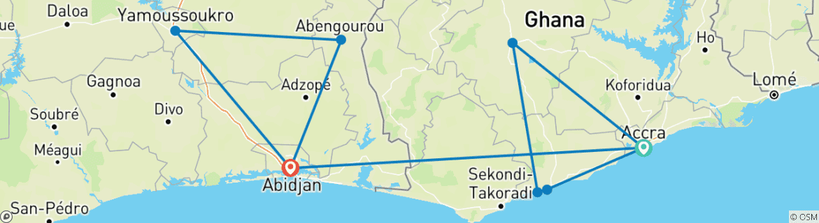 Imagen de un mapa que muestra la ruta del circuito