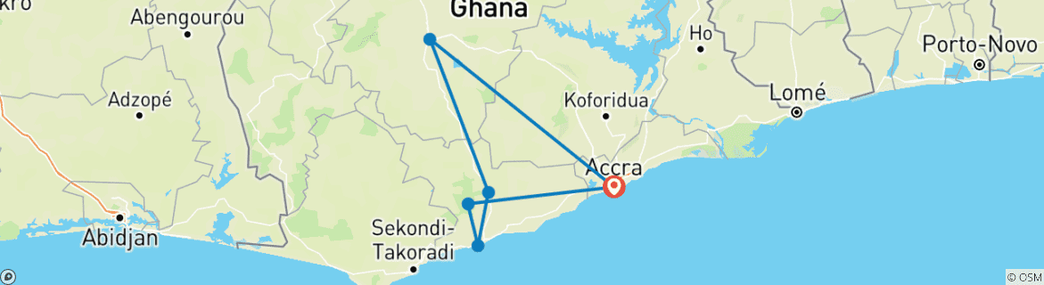 Imagen de un mapa que muestra la ruta del circuito