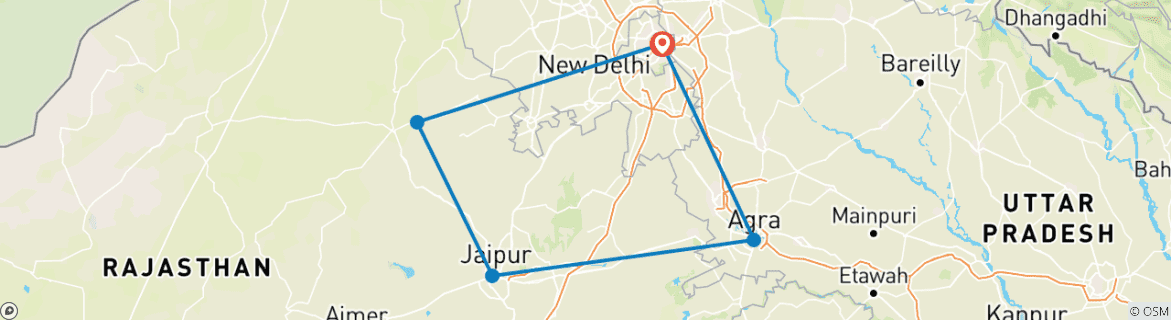 Imagen de un mapa que muestra la ruta del circuito