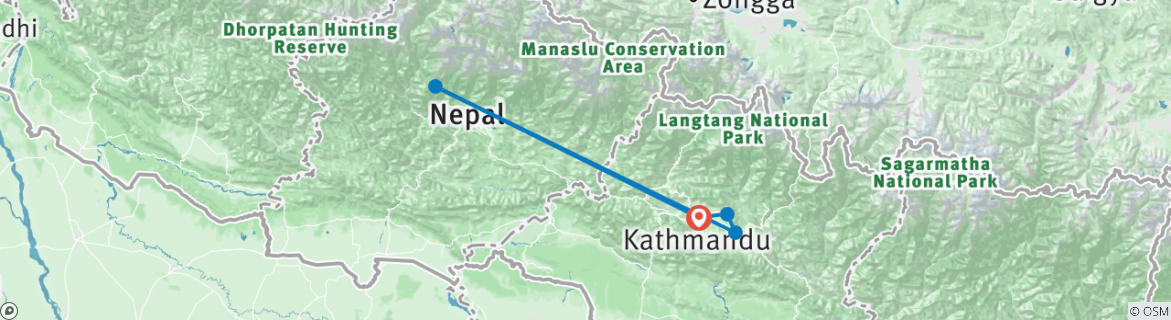 Map of Easy Banthali Village Trek 7 days