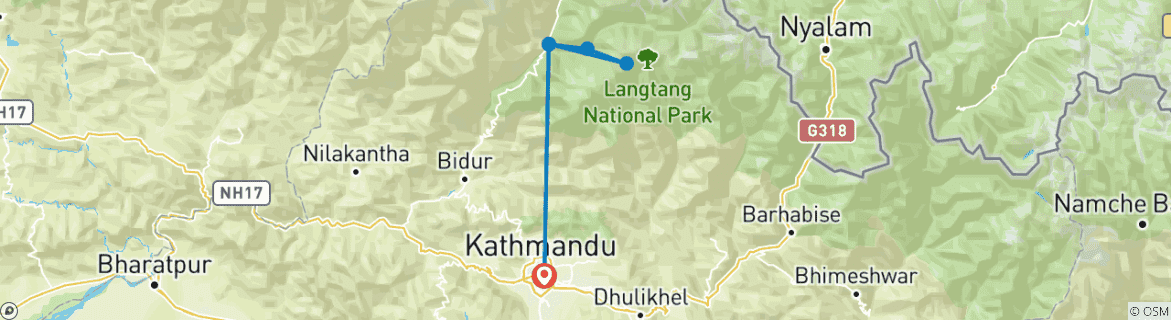 Imagen de un mapa que muestra la ruta del circuito