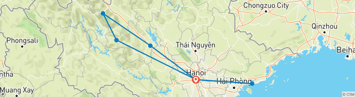 Map of NORTHERN VIETNAM ENCHANTMENT