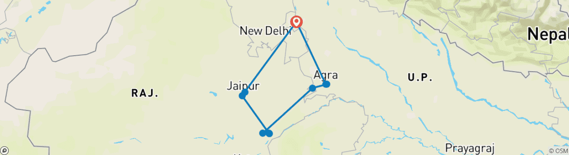 Imagen de un mapa que muestra la ruta del circuito