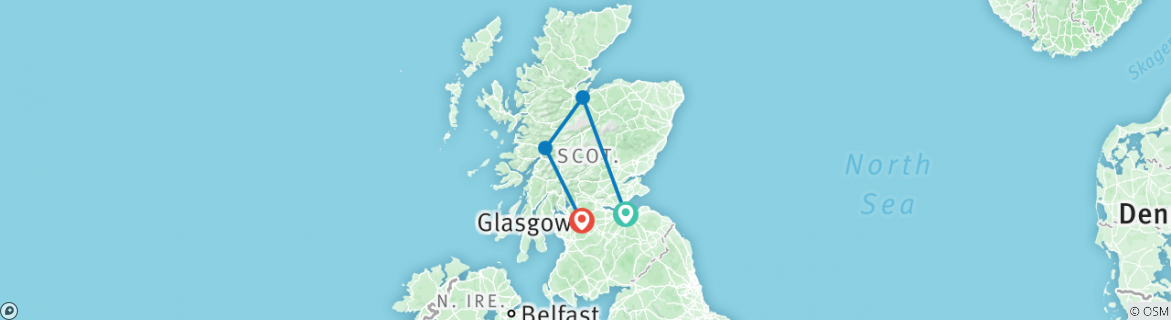 Carte du circuit Les points forts de l'Écosse