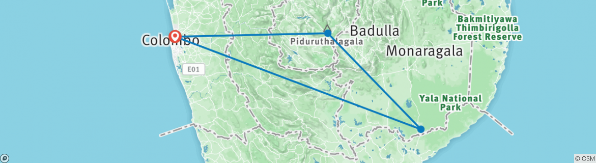 Map of 4-Day Ramayana Highlights