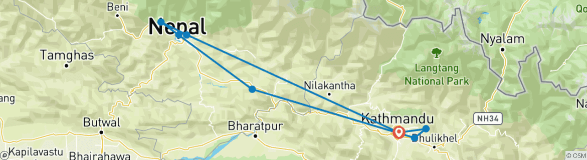 Imagen de un mapa que muestra la ruta del circuito