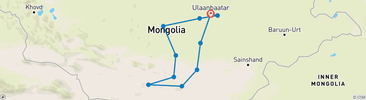 Mapa de Tesoros de Mongolia/OCT - MAY/