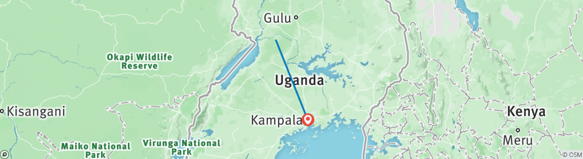 Foto van een kaart met de route van de rondreis