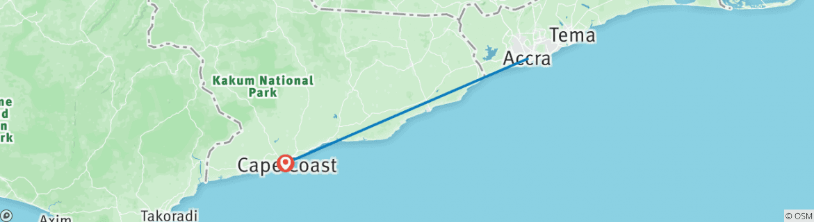 Map of Forts and Castles of Ghana