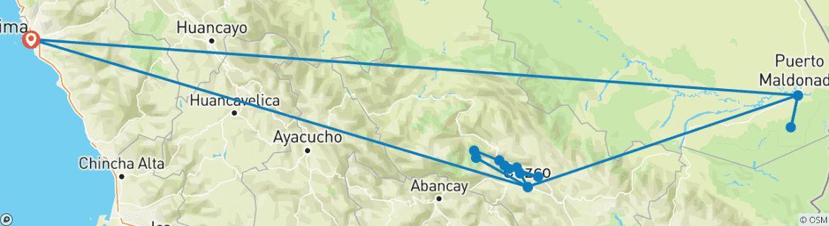Imagen de un mapa que muestra la ruta del circuito
