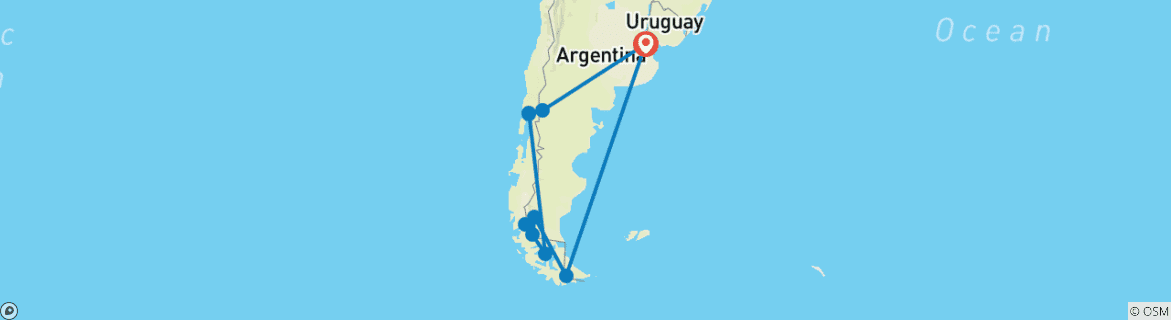 Imagen de un mapa que muestra la ruta del circuito