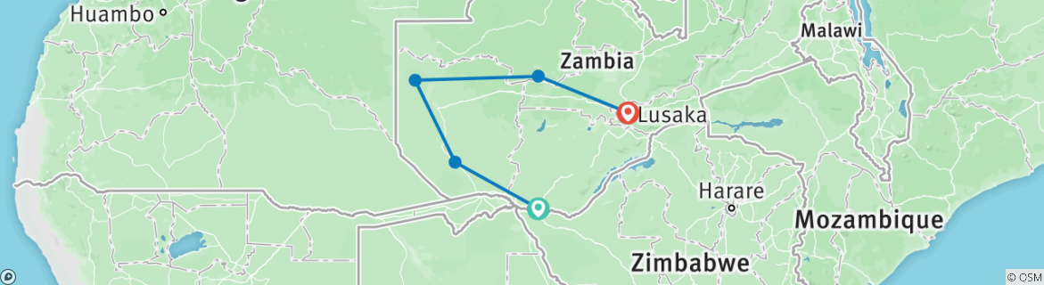 Map of The Wild West of Zambia