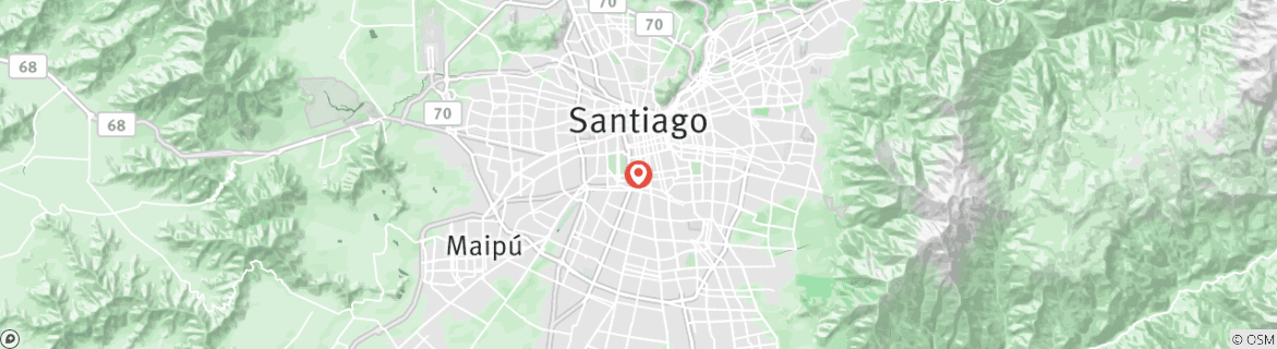 Map of Santiago de Chile Starter Package – 2 Nights