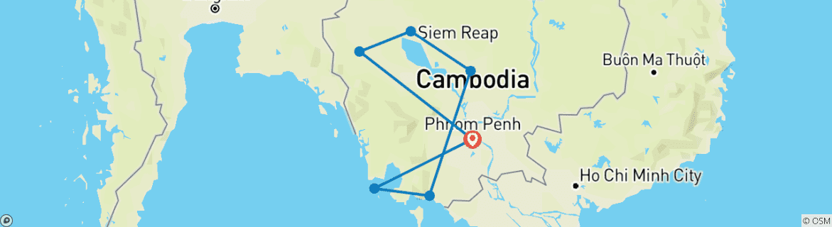 Mapa de Lo mejor de Camboya