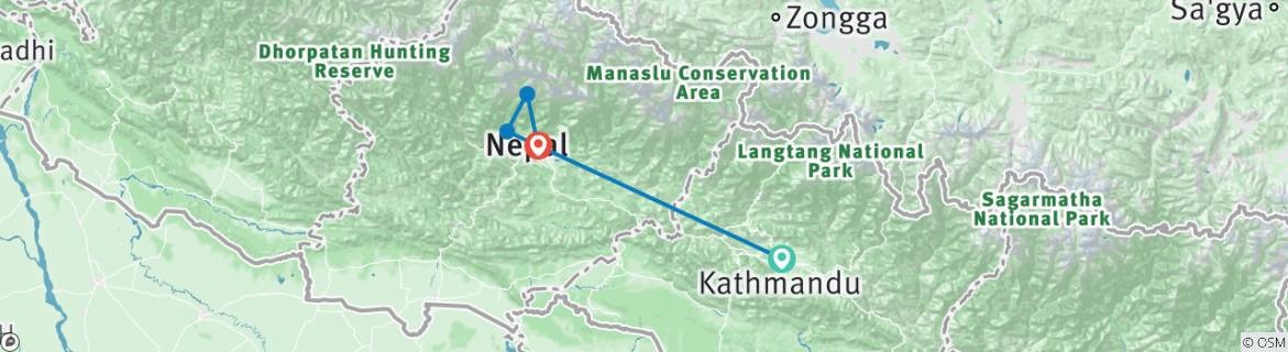 Map of Mardi Himal Trek