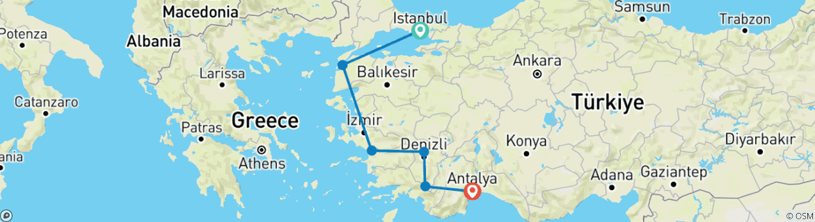 Imagen de un mapa que muestra la ruta del circuito
