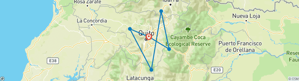 Map of Nature and Culture in Quito 7D/6N