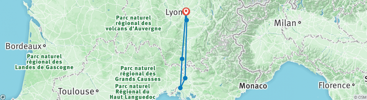 Imagen de un mapa que muestra la ruta del circuito