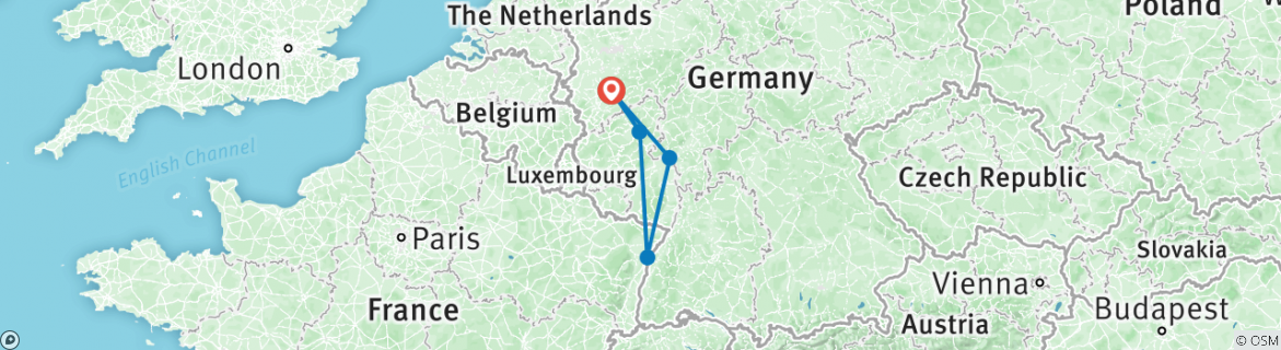 Imagen de un mapa que muestra la ruta del circuito