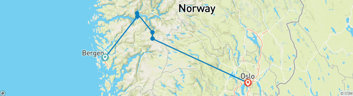 Carte du circuit Magie des Fjords