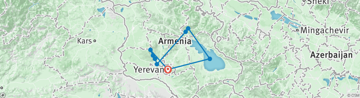 Mapa de Explorando Armenia